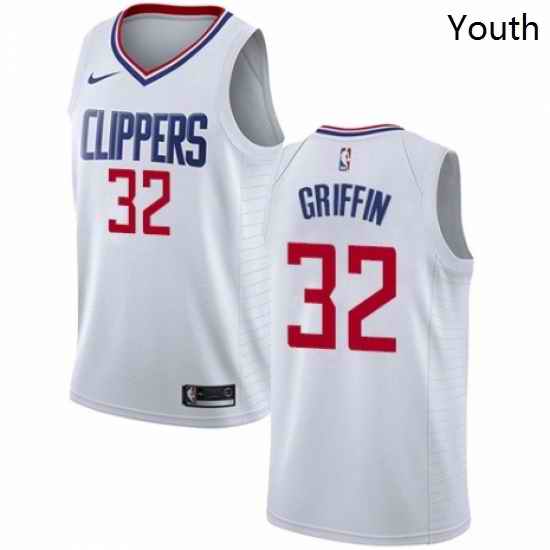 Youth Nike Los Angeles Clippers 32 Blake Griffin Swingman White NBA Jersey Association Edition